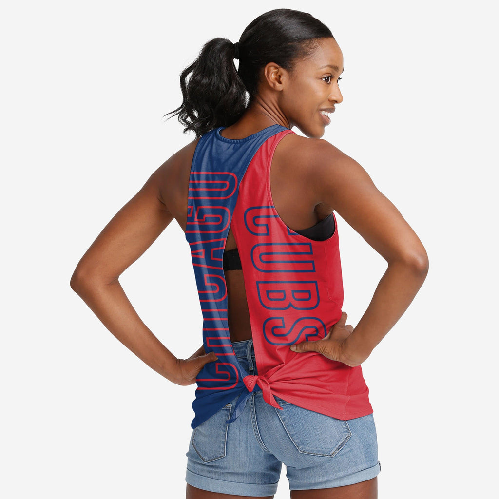 Chicago Cubs Womens Tie-Breaker Sleeveless Top FOCO S - FOCO.com