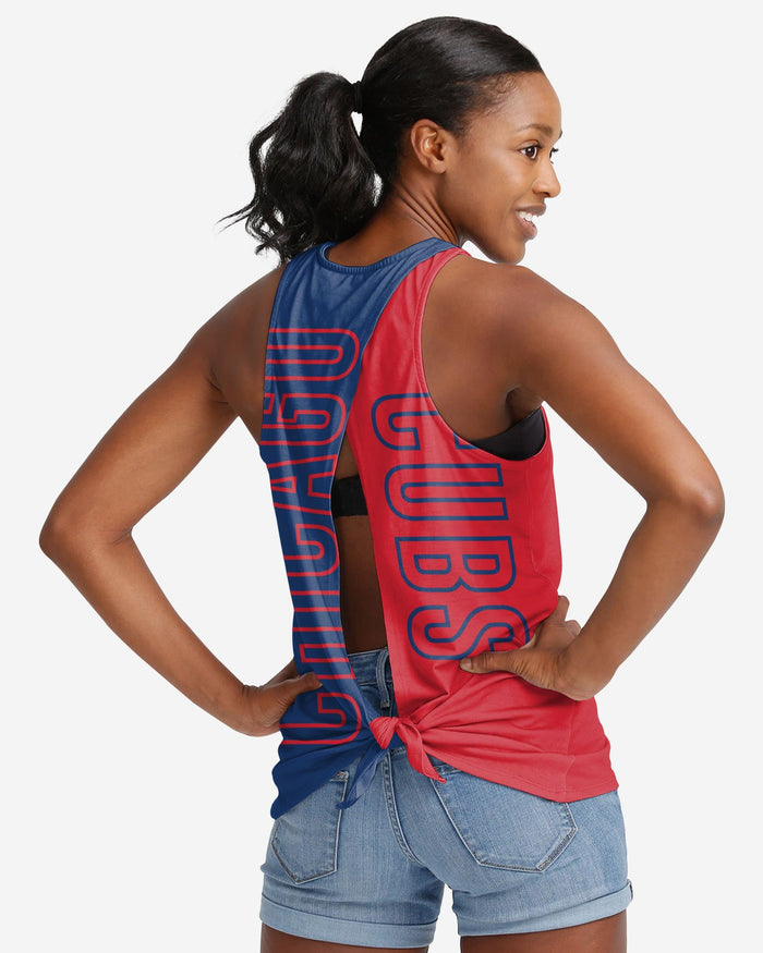 Chicago Cubs Womens Tie-Breaker Sleeveless Top FOCO S - FOCO.com