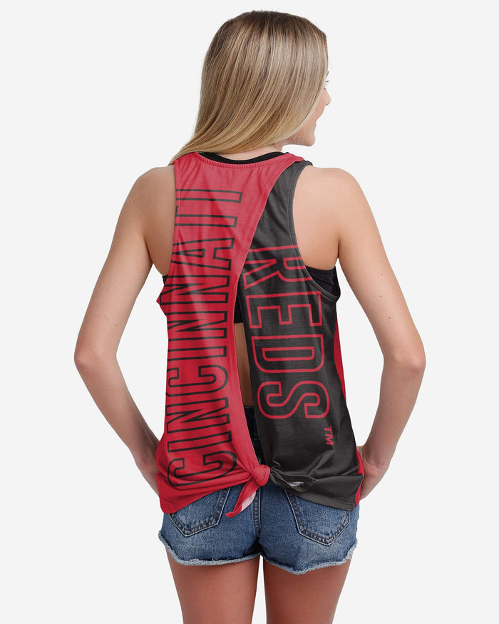 Cincinnati Reds Womens Tie-Breaker Sleeveless Top FOCO S - FOCO.com