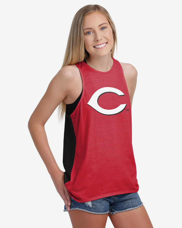 Cincinnati Reds Womens Tie-Breaker Sleeveless Top FOCO - FOCO.com