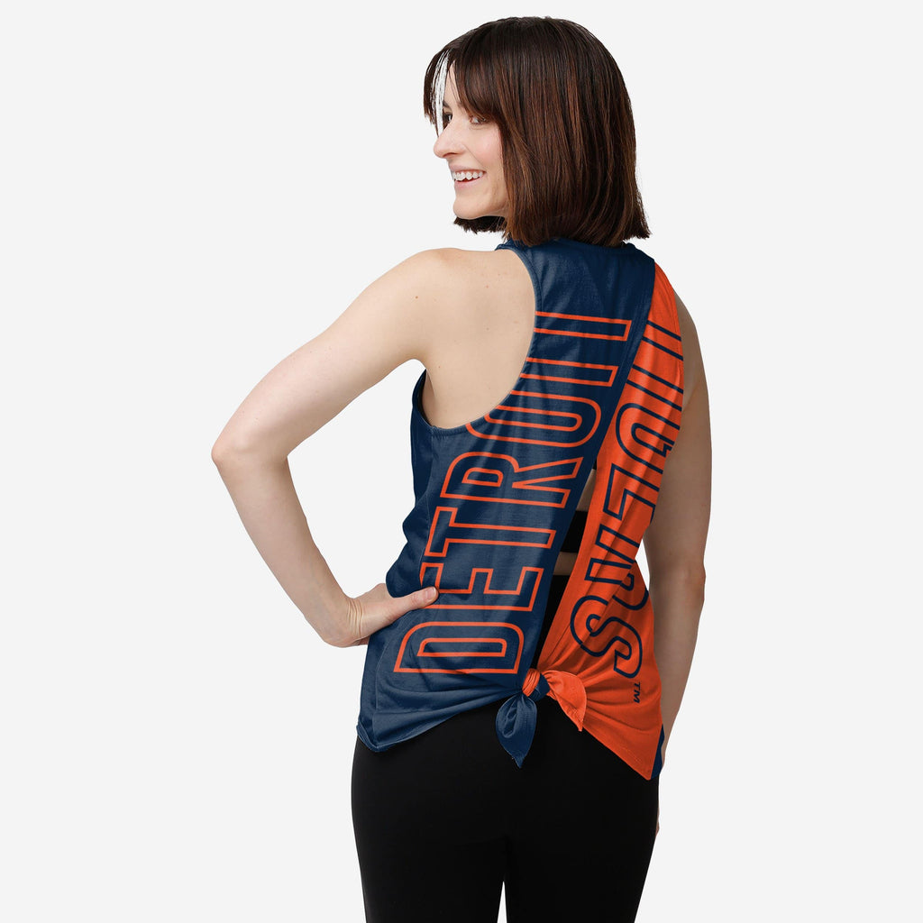 Detroit Tigers Womens Tie-Breaker Sleeveless Top FOCO S - FOCO.com