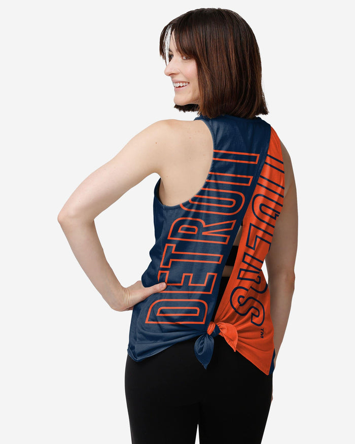 Detroit Tigers Womens Tie-Breaker Sleeveless Top FOCO S - FOCO.com