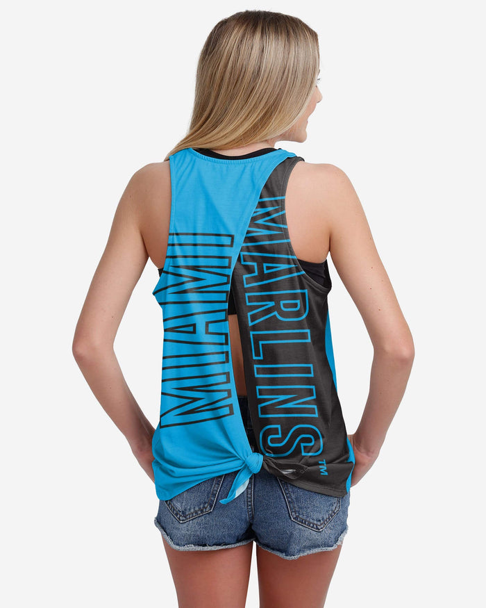 Miami Marlins Womens Tie-Breaker Sleeveless Top FOCO S - FOCO.com