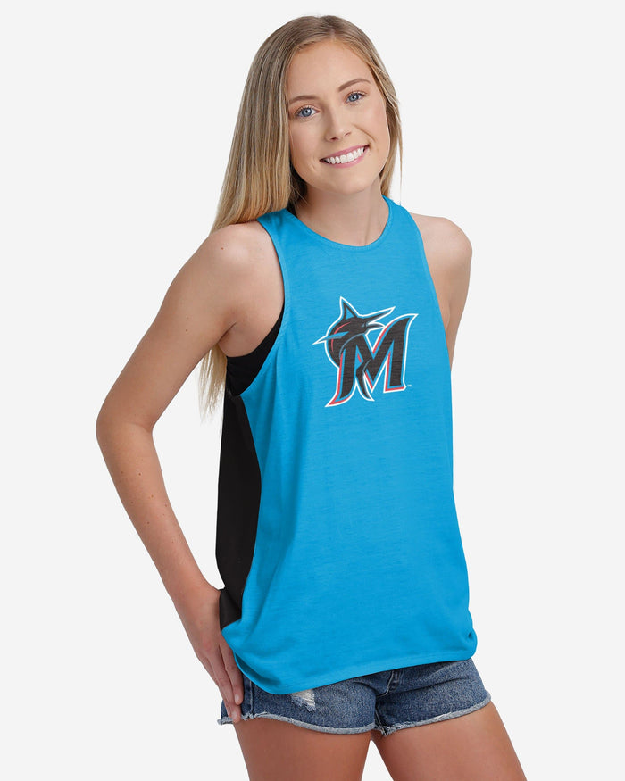 Miami Marlins Womens Tie-Breaker Sleeveless Top FOCO - FOCO.com