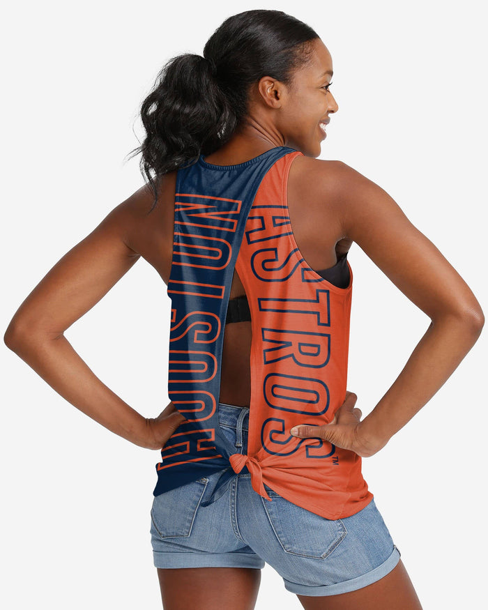 Houston Astros Womens Tie-Breaker Sleeveless Top FOCO S - FOCO.com