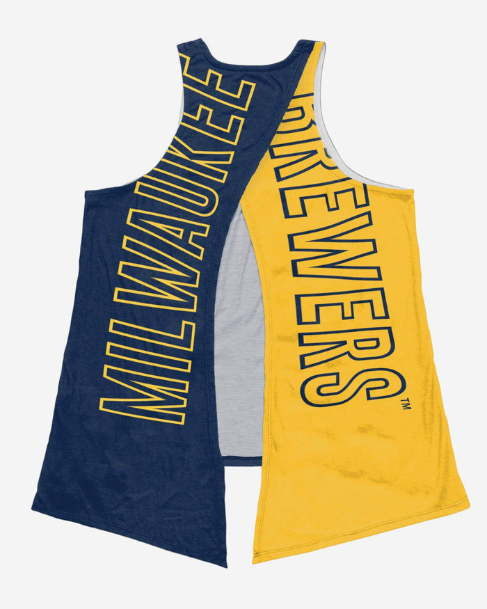 Milwaukee Brewers Womens Tie-Breaker Sleeveless Top FOCO - FOCO.com