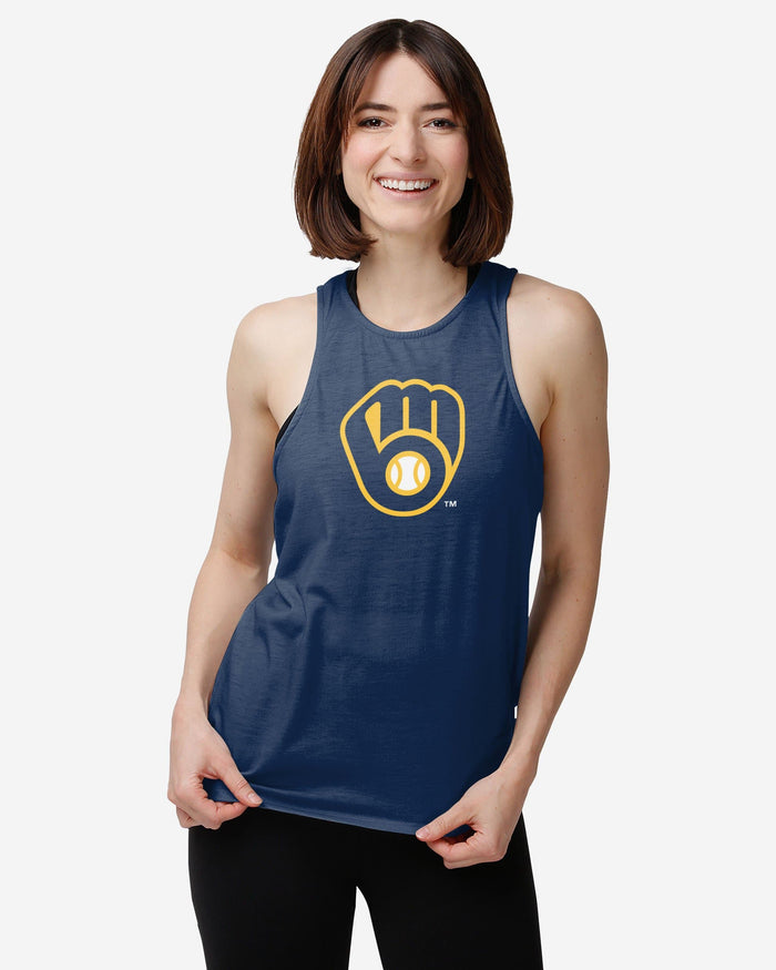 Milwaukee Brewers Womens Tie-Breaker Sleeveless Top FOCO - FOCO.com