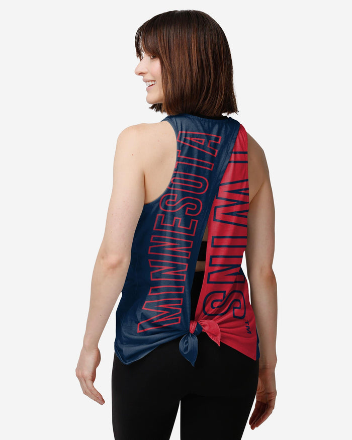 Minnesota Twins Womens Tie-Breaker Sleeveless Top FOCO S - FOCO.com