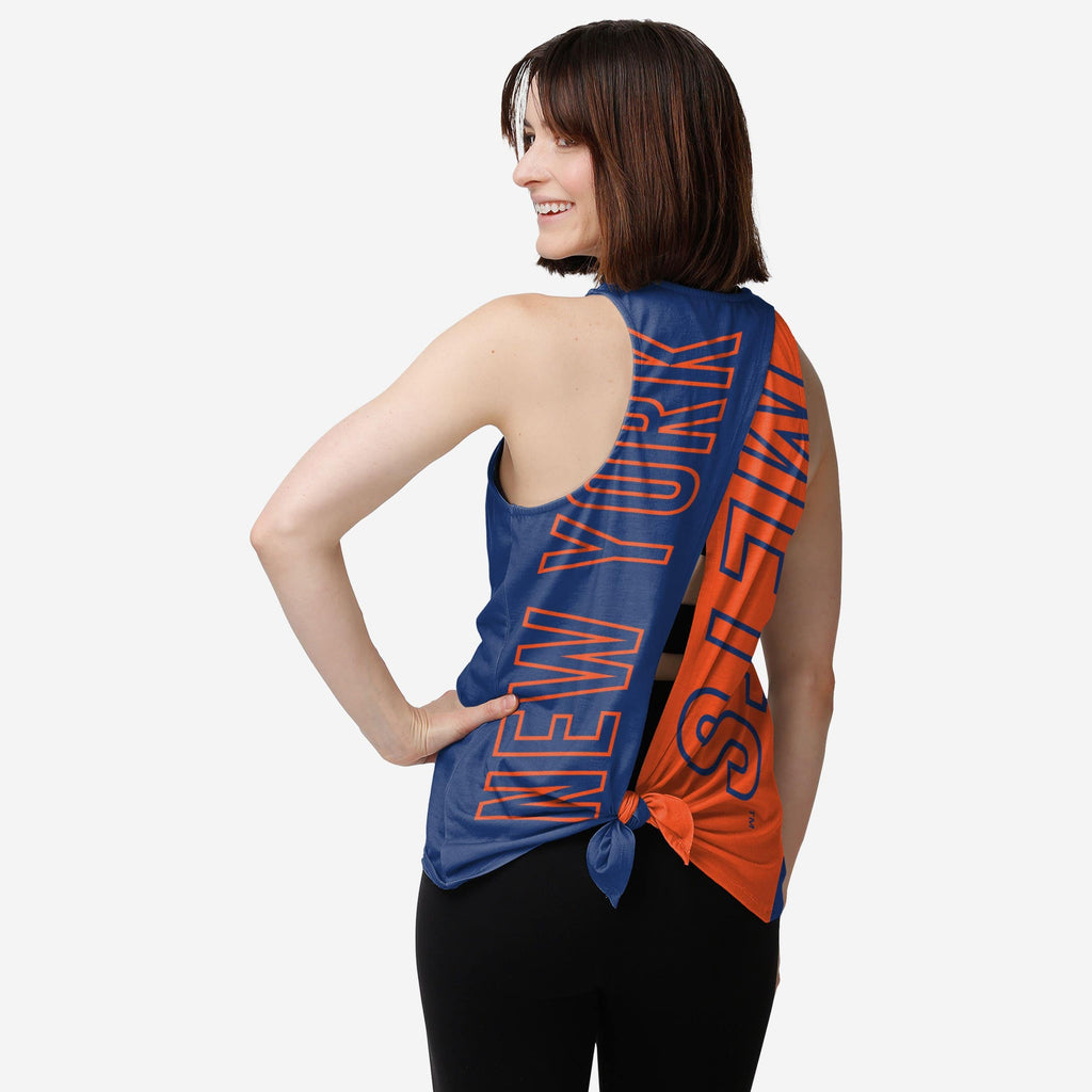 New York Mets Womens Tie-Breaker Sleeveless Top FOCO S - FOCO.com