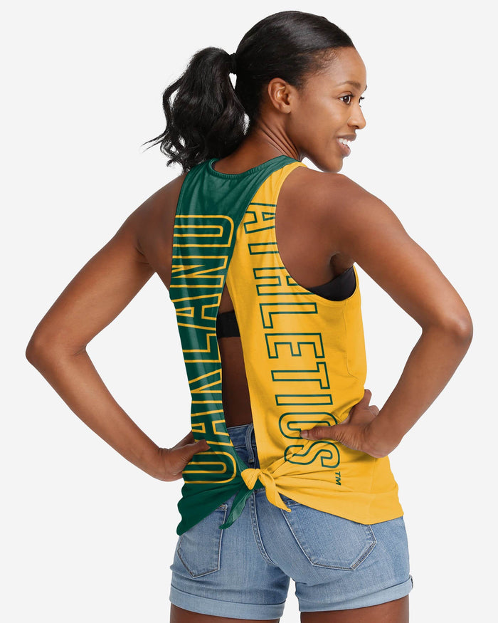 Oakland Athletics Womens Tie-Breaker Sleeveless Top FOCO S - FOCO.com