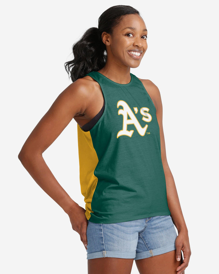 Oakland Athletics Womens Tie-Breaker Sleeveless Top FOCO - FOCO.com