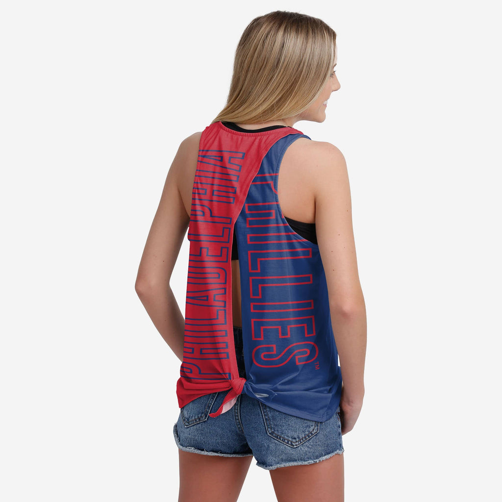 Philadelphia Phillies Womens Tie-Breaker Sleeveless Top FOCO S - FOCO.com