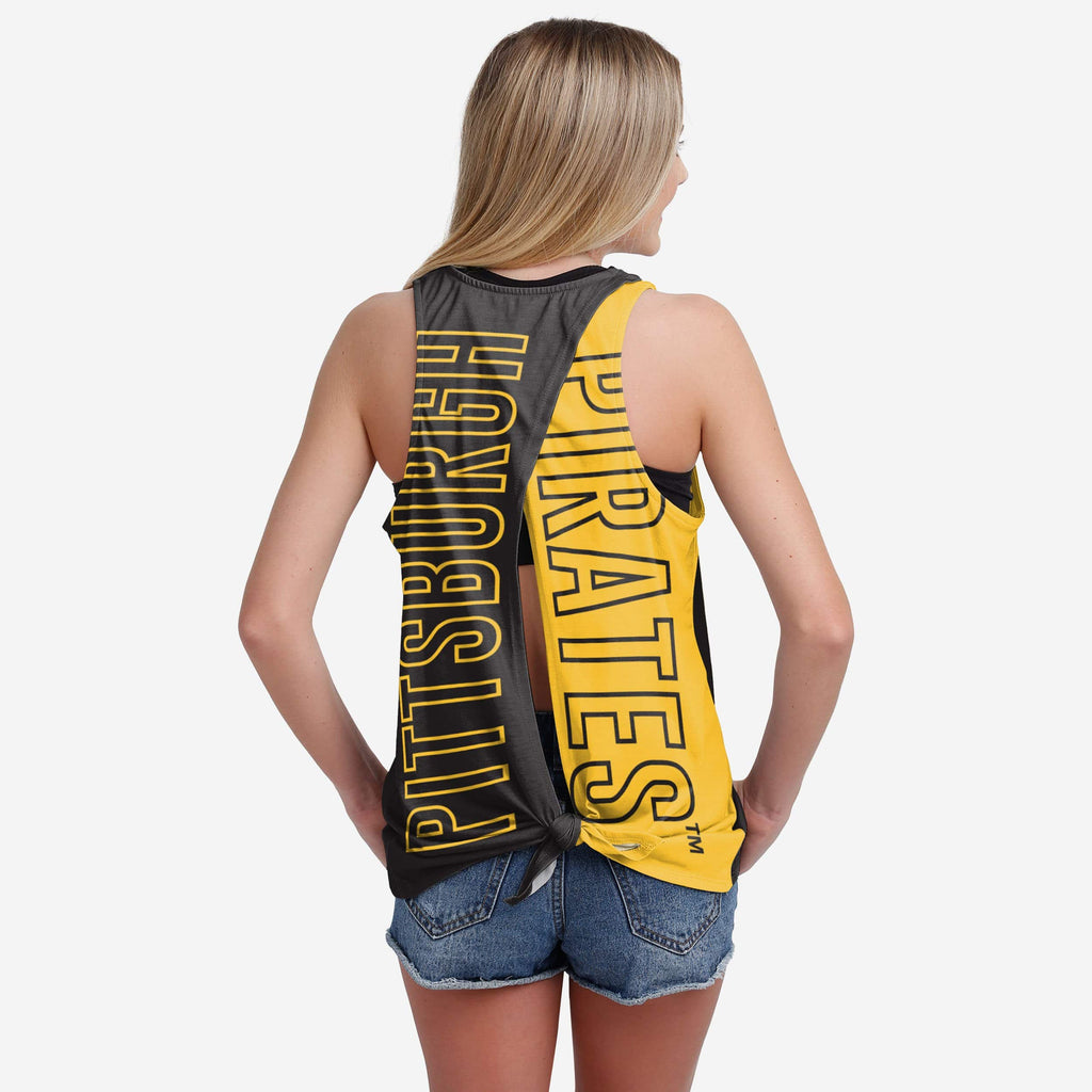 Pittsburgh Pirates Womens Tie-Breaker Sleeveless Top FOCO S - FOCO.com