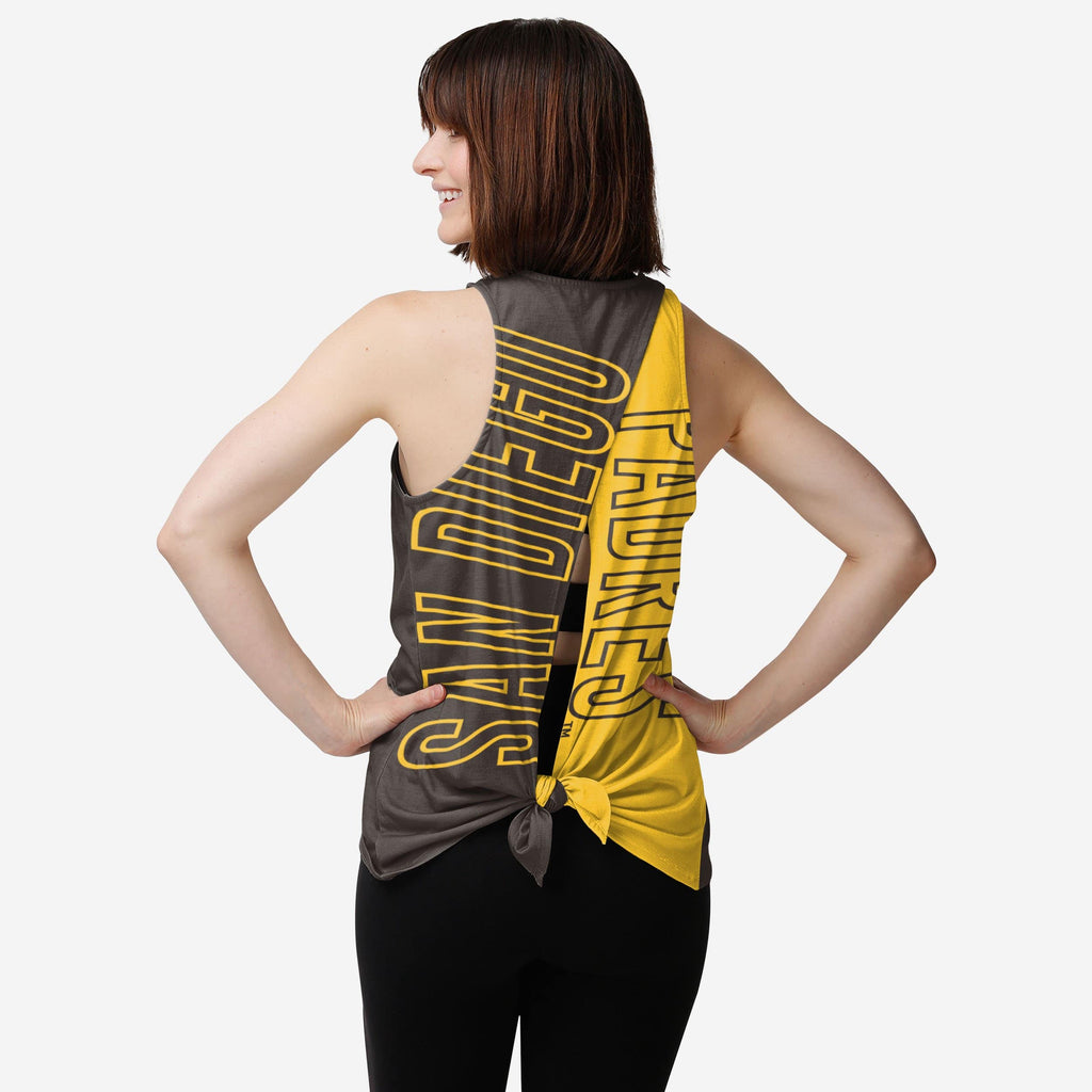 San Diego Padres Womens Tie-Breaker Sleeveless Top FOCO S - FOCO.com