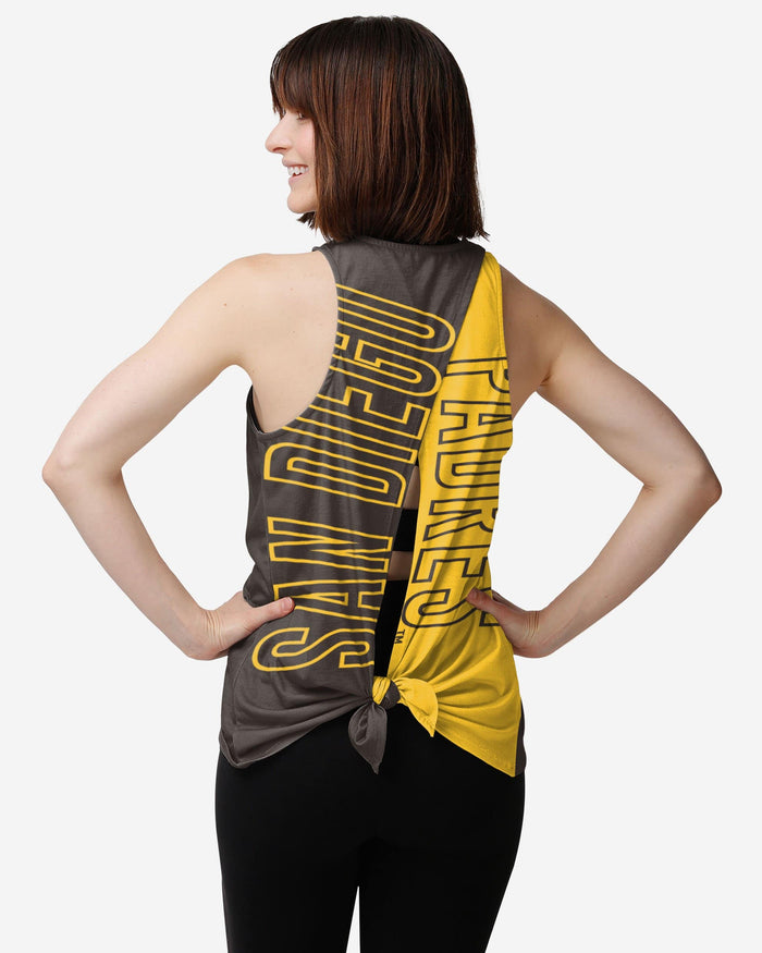 San Diego Padres Womens Tie-Breaker Sleeveless Top FOCO S - FOCO.com