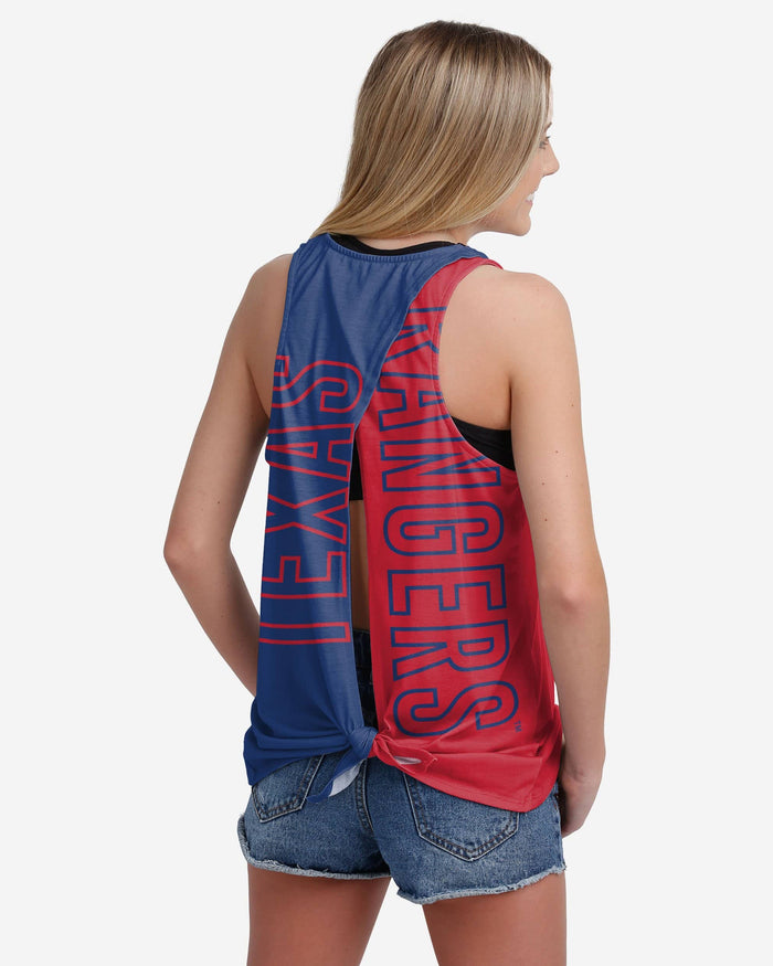 Texas Rangers Womens Tie-Breaker Sleeveless Top FOCO S - FOCO.com