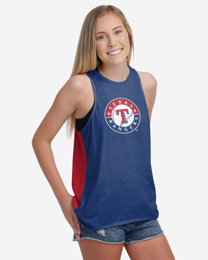 Texas Rangers Womens Tie-Breaker Sleeveless Top FOCO - FOCO.com