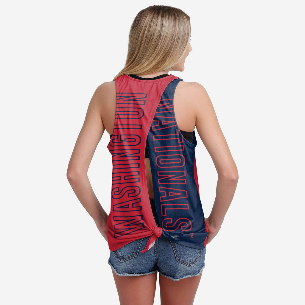 Washington Nationals Womens Tie-Breaker Sleeveless Top FOCO S - FOCO.com