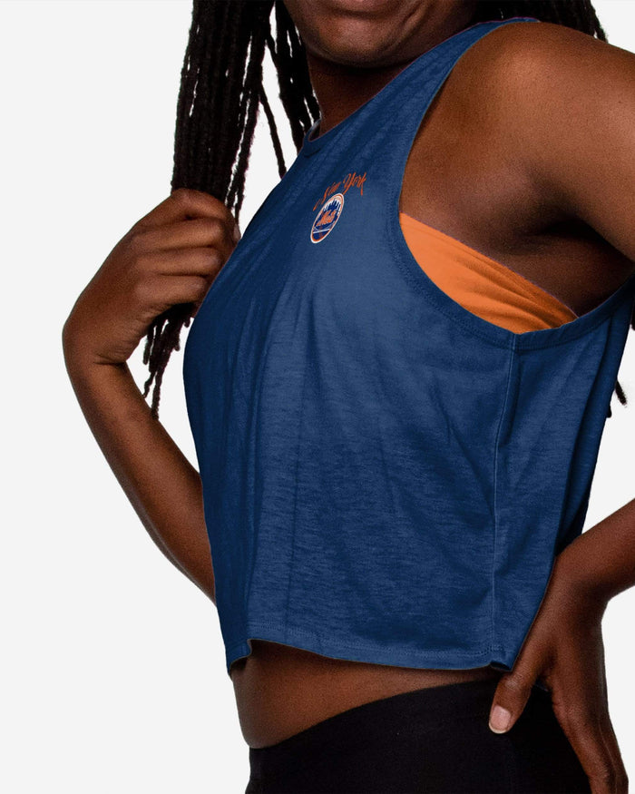 New York Mets Womens Croppin' It Sleeveless Top FOCO - FOCO.com