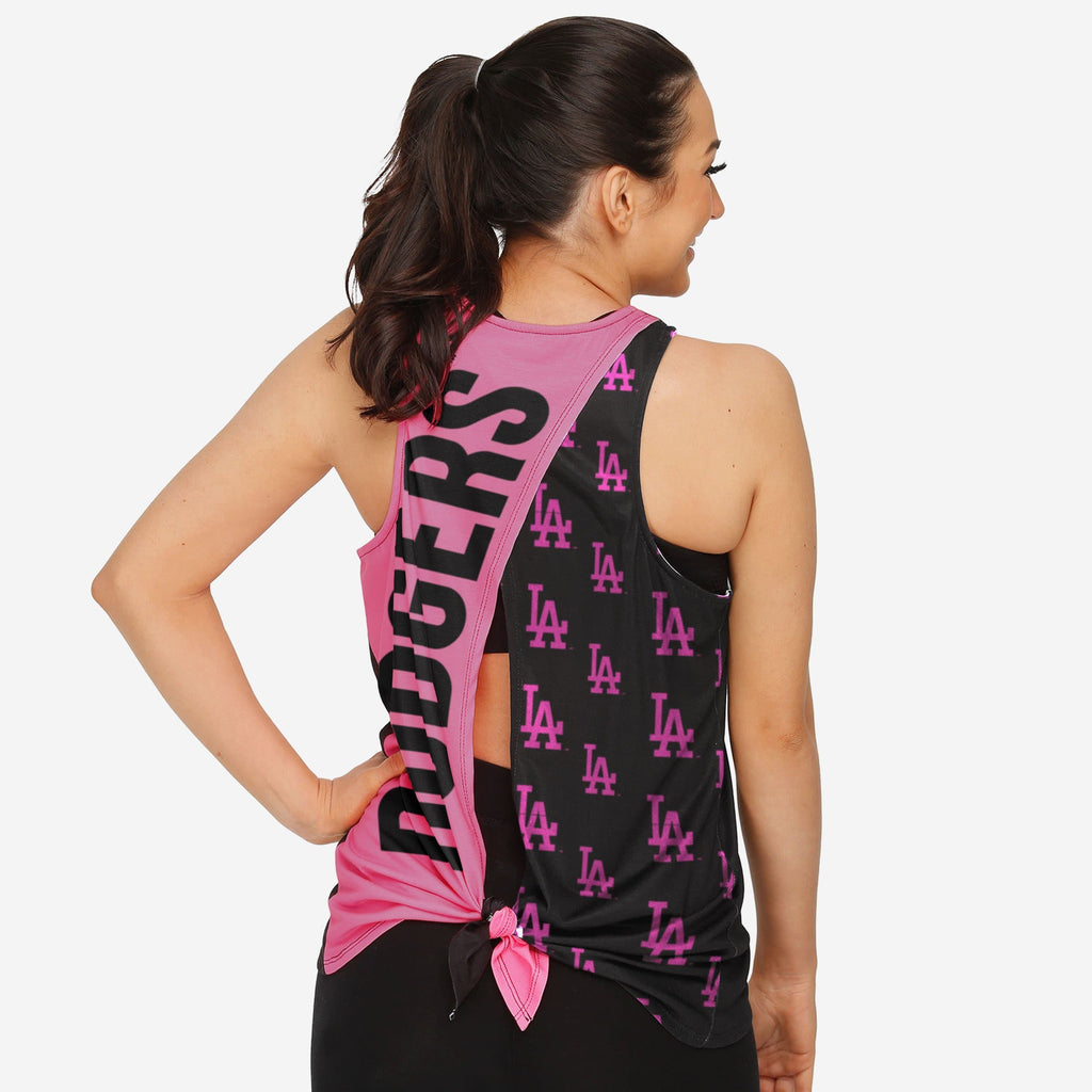 Los Angeles Dodgers Womens Highlights Tie-Breaker Sleeveless Top FOCO S - FOCO.com