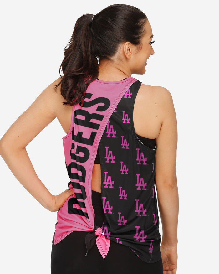 Los Angeles Dodgers Womens Highlights Tie-Breaker Sleeveless Top FOCO S - FOCO.com