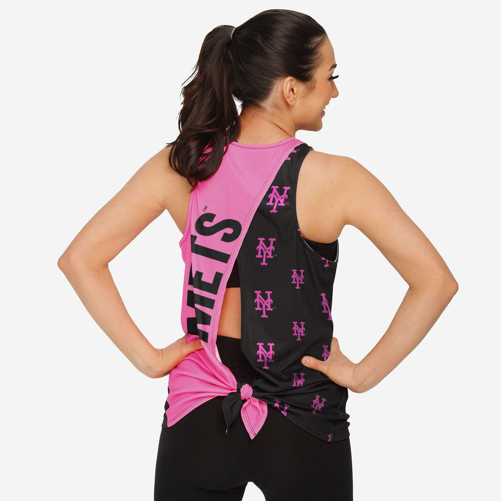 New York Mets Womens Highlights Tie-Breaker Sleeveless Top FOCO S - FOCO.com