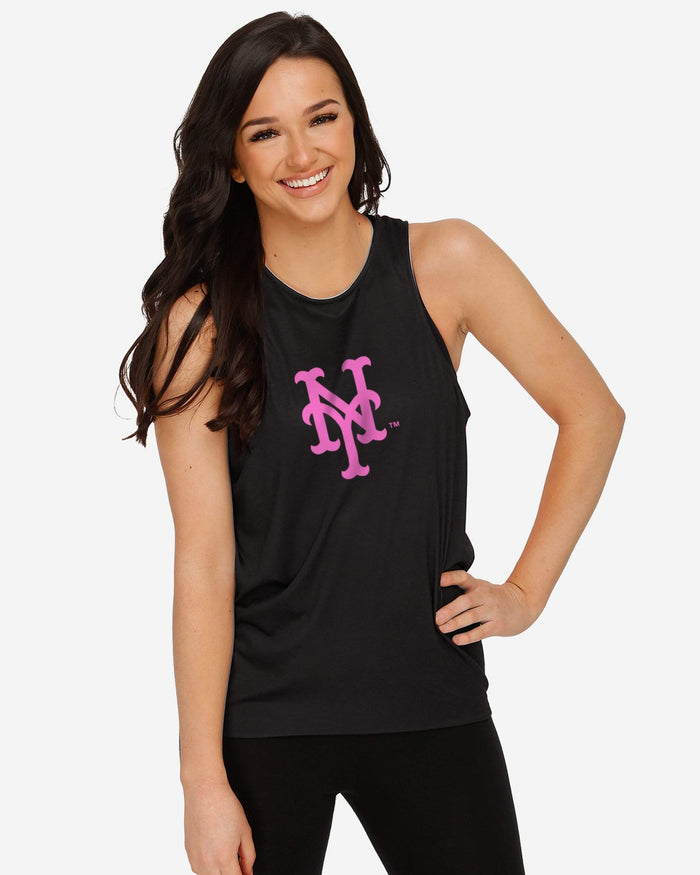 New York Mets Womens Highlights Tie-Breaker Sleeveless Top FOCO - FOCO.com