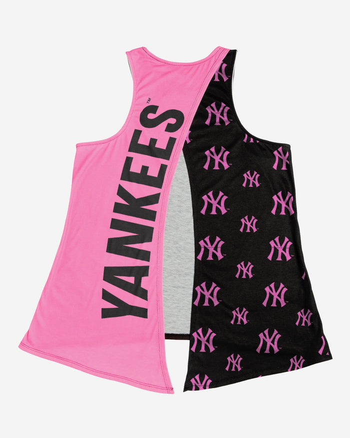 New York Yankees Womens Highlights Tie-Breaker Sleeveless Top FOCO - FOCO.com