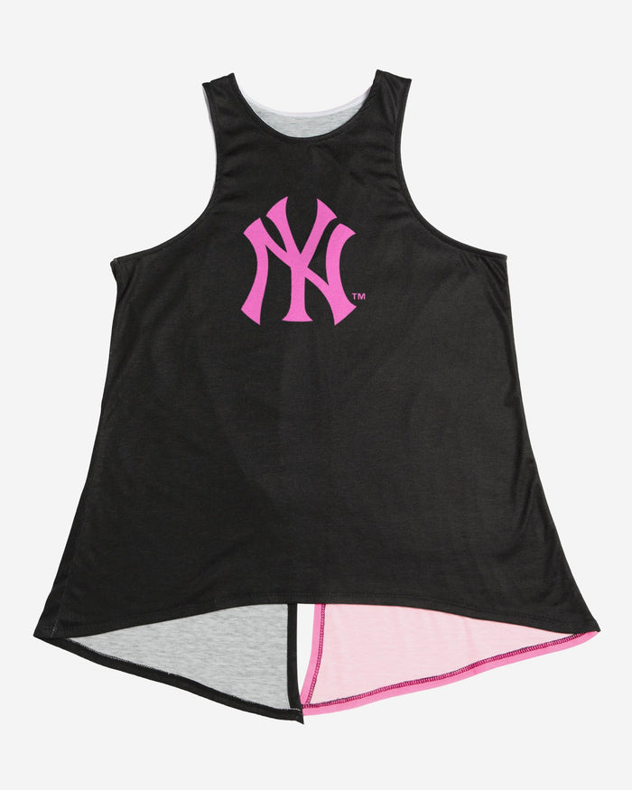 New York Yankees Womens Highlights Tie-Breaker Sleeveless Top FOCO - FOCO.com