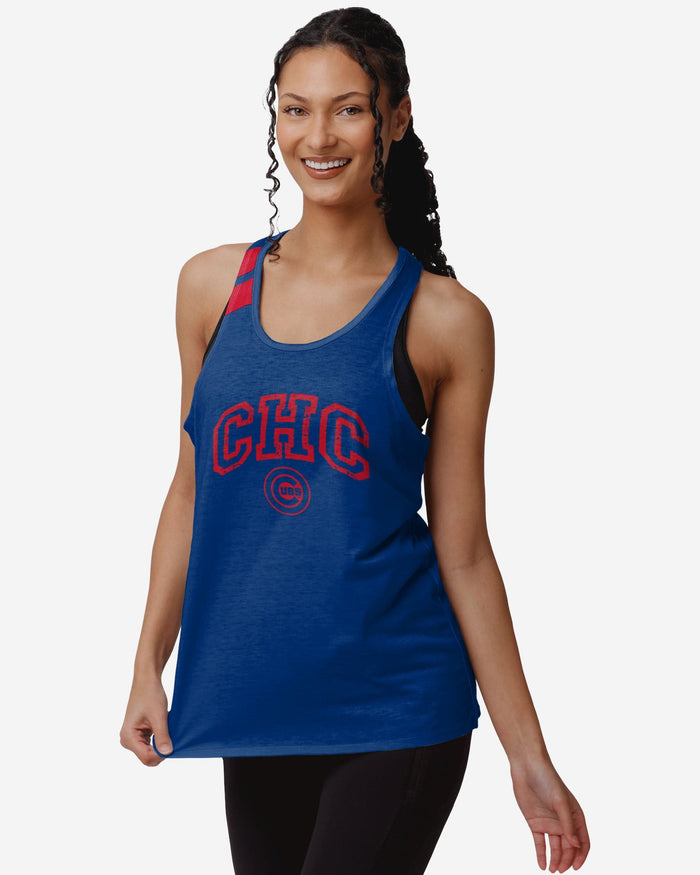 Chicago Cubs Womens Team Twist Sleeveless Top FOCO S - FOCO.com