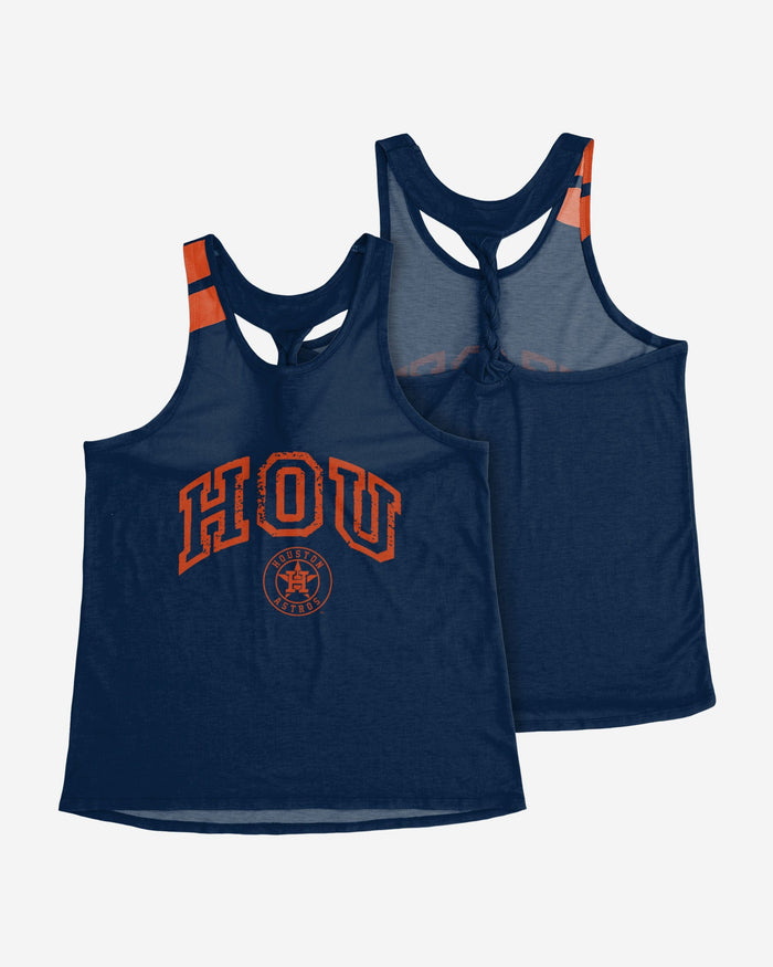 Houston Astros Womens Team Twist Sleeveless Top FOCO - FOCO.com