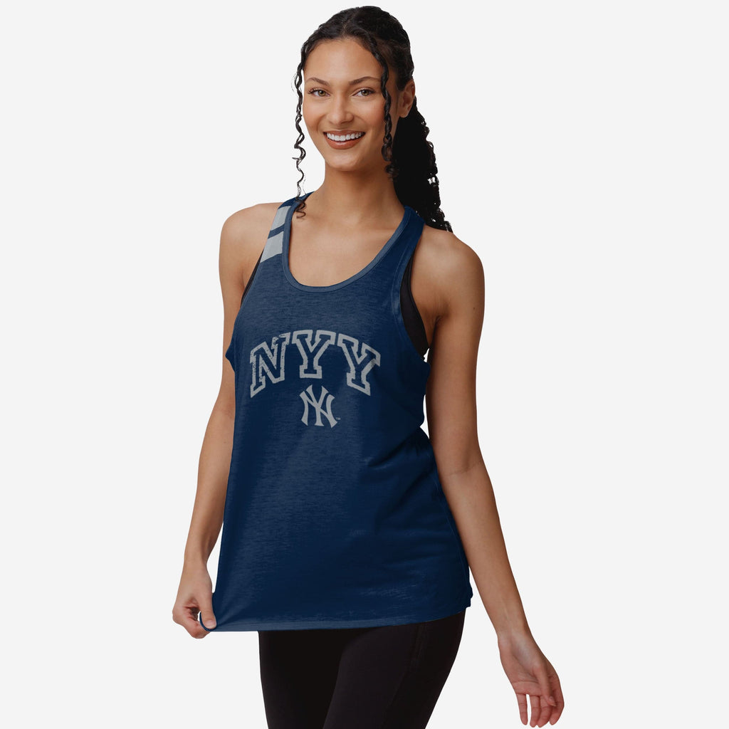 New York Yankees Womens Team Twist Sleeveless Top FOCO S - FOCO.com