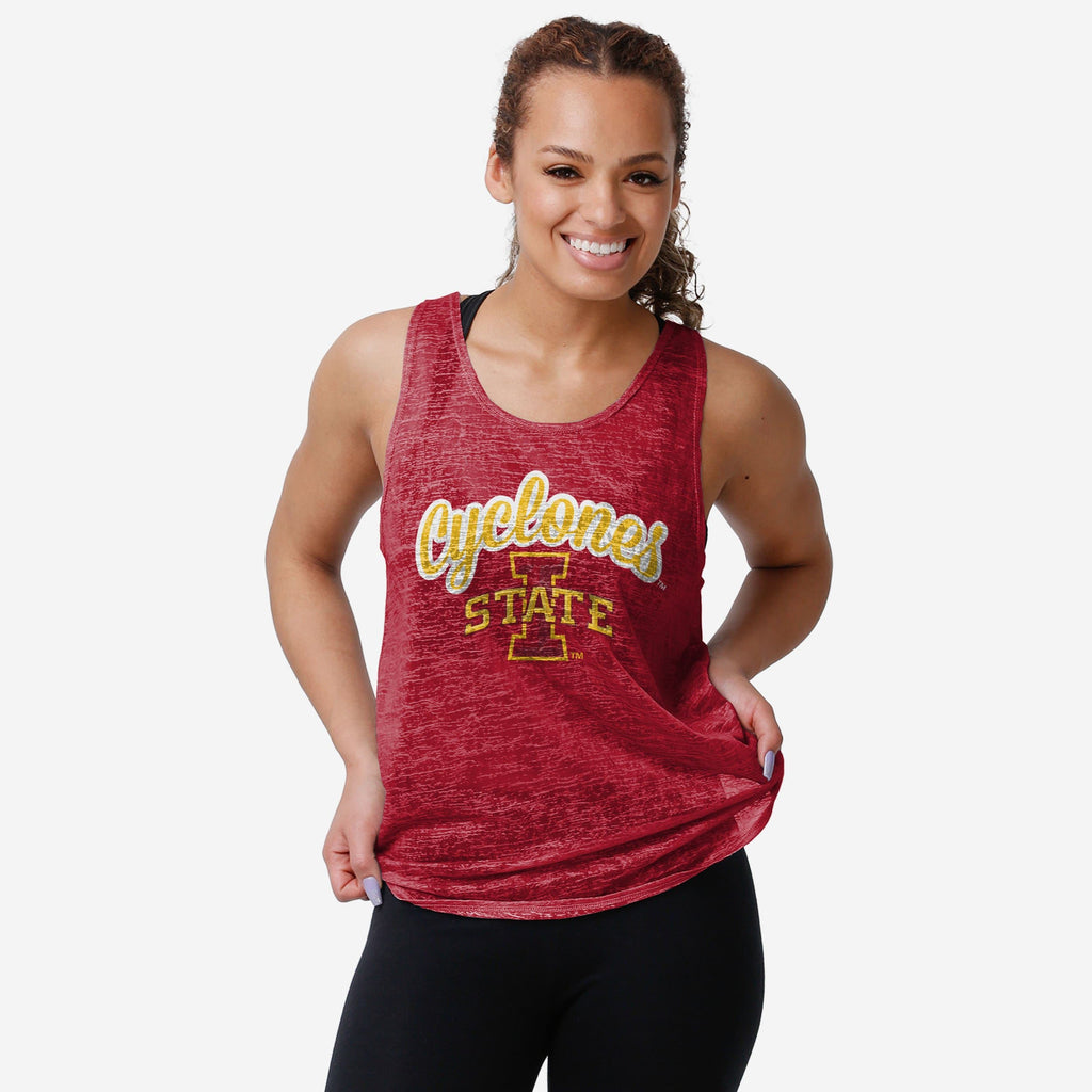 Iowa State Cyclones Womens Burn Out Sleeveless Top FOCO S - FOCO.com