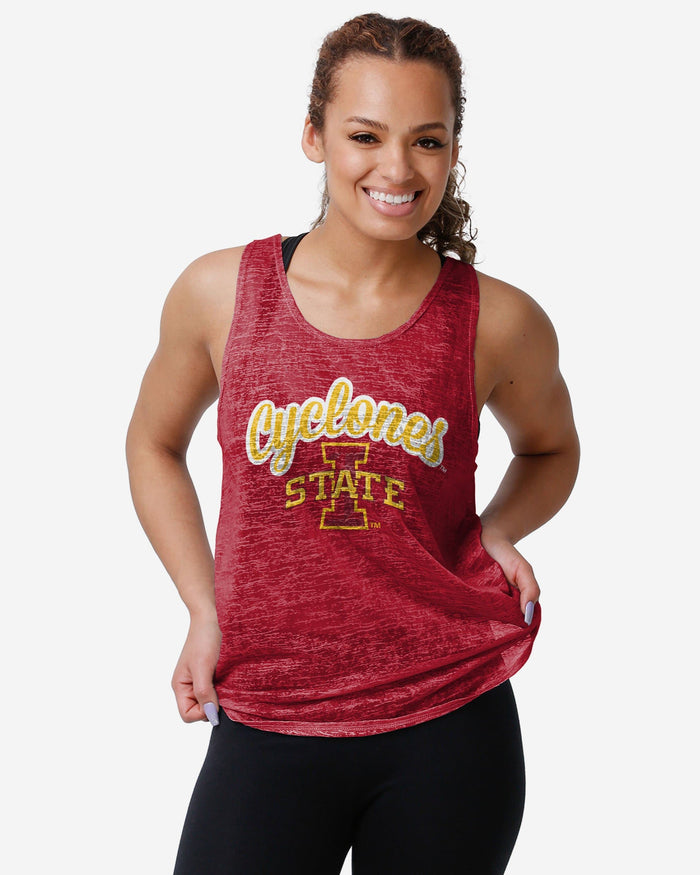 Iowa State Cyclones Womens Burn Out Sleeveless Top FOCO S - FOCO.com