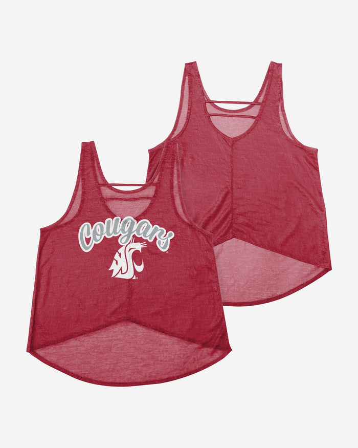 Washington State Cougars Womens Burn Out Sleeveless Top FOCO - FOCO.com