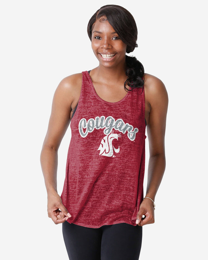 Washington State Cougars Womens Burn Out Sleeveless Top FOCO S - FOCO.com