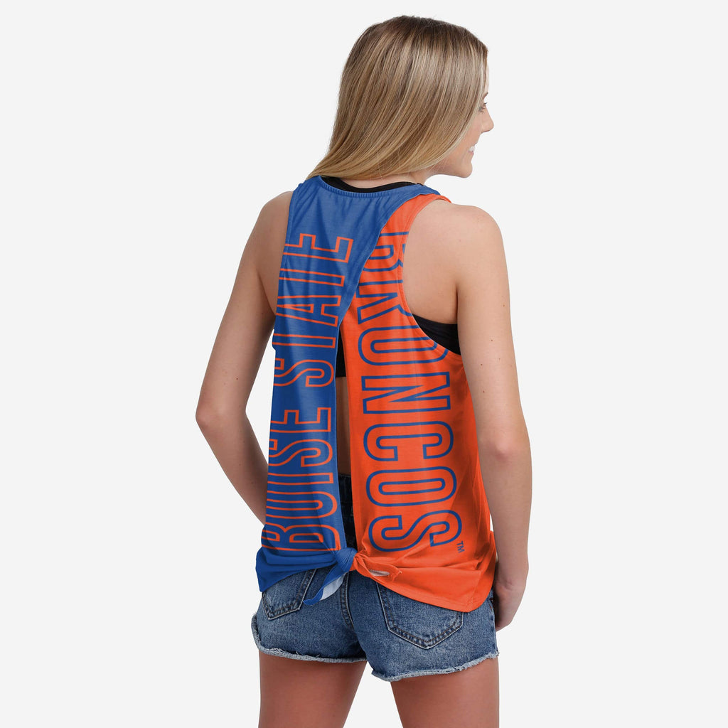 Boise State Broncos Womens Tie-Breaker Sleeveless Top FOCO S - FOCO.com