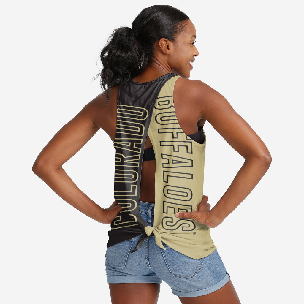 Colorado Buffaloes Womens Tie-Breaker Sleeveless Top FOCO S - FOCO.com