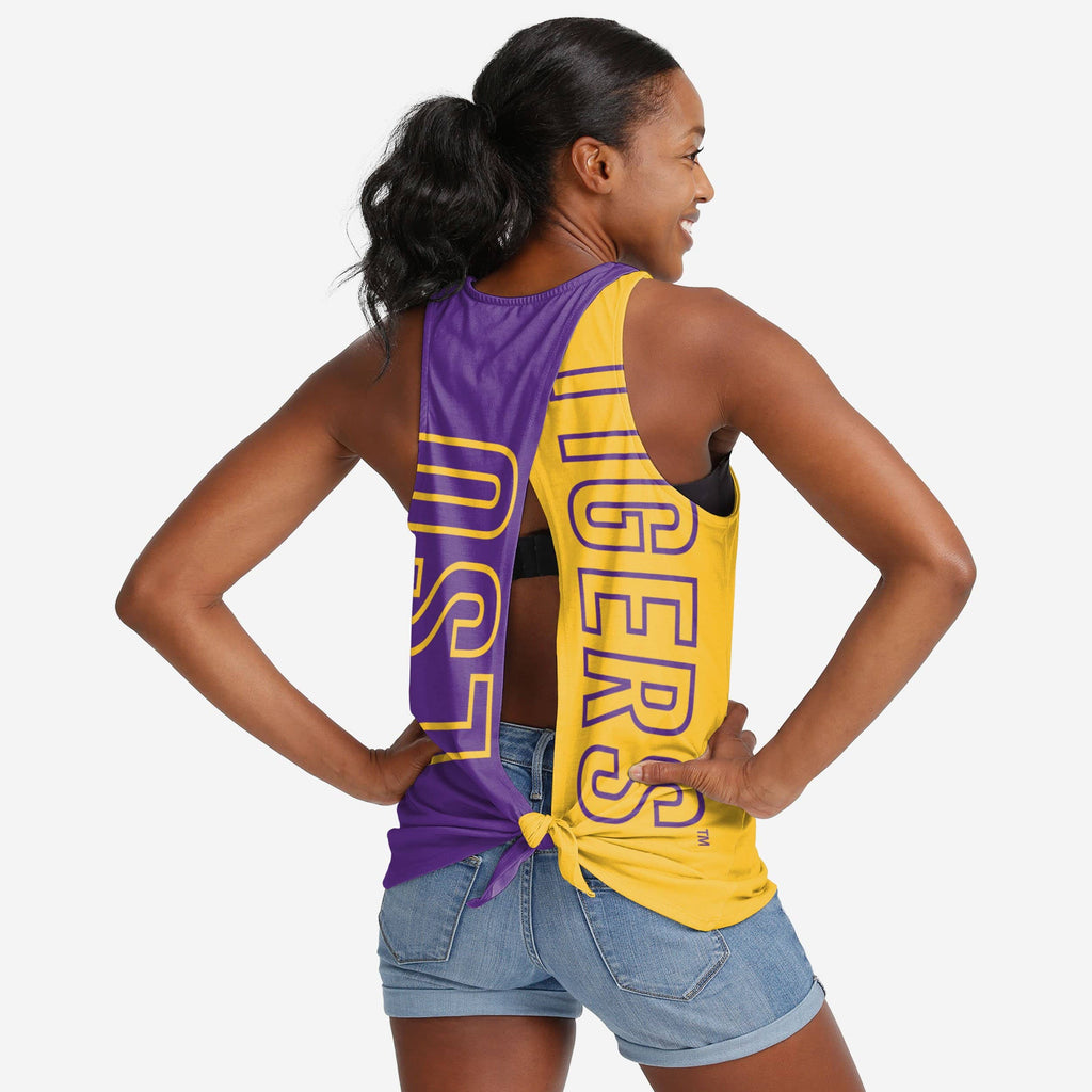 LSU Tigers Womens Tie-Breaker Sleeveless Top FOCO S - FOCO.com