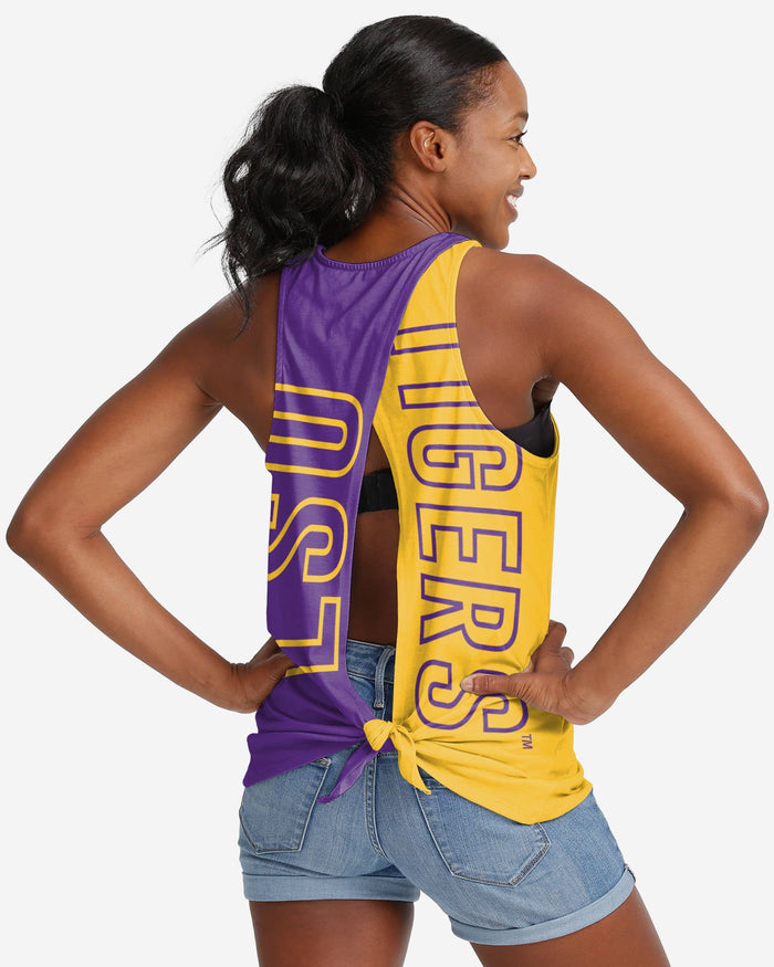 LSU Tigers Womens Tie-Breaker Sleeveless Top FOCO S - FOCO.com