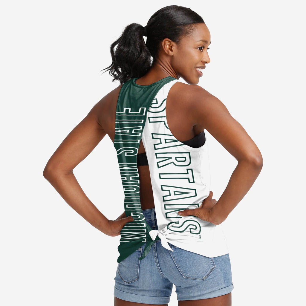 Michigan State Spartans Womens Tie-Breaker Sleeveless Top FOCO S - FOCO.com