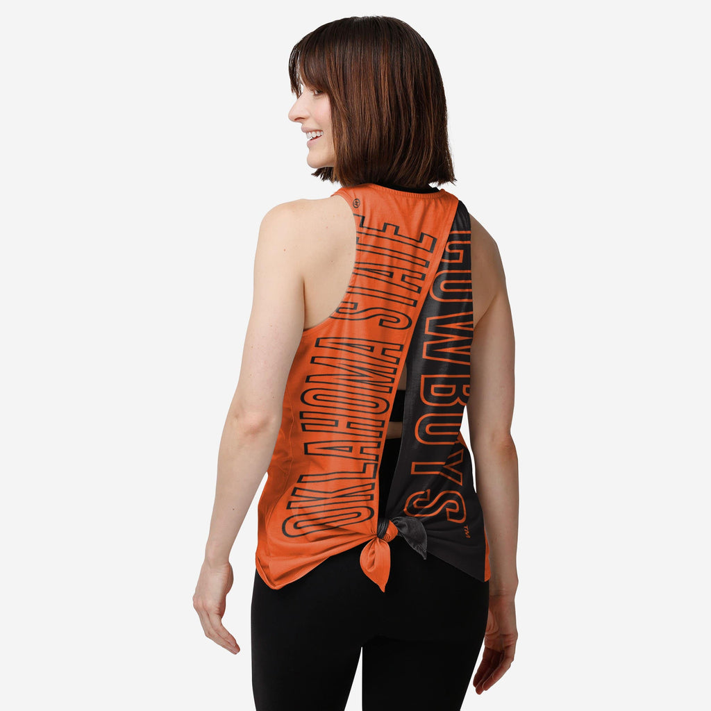 Oklahoma State Cowboys Womens Tie-Breaker Sleeveless Top FOCO S - FOCO.com