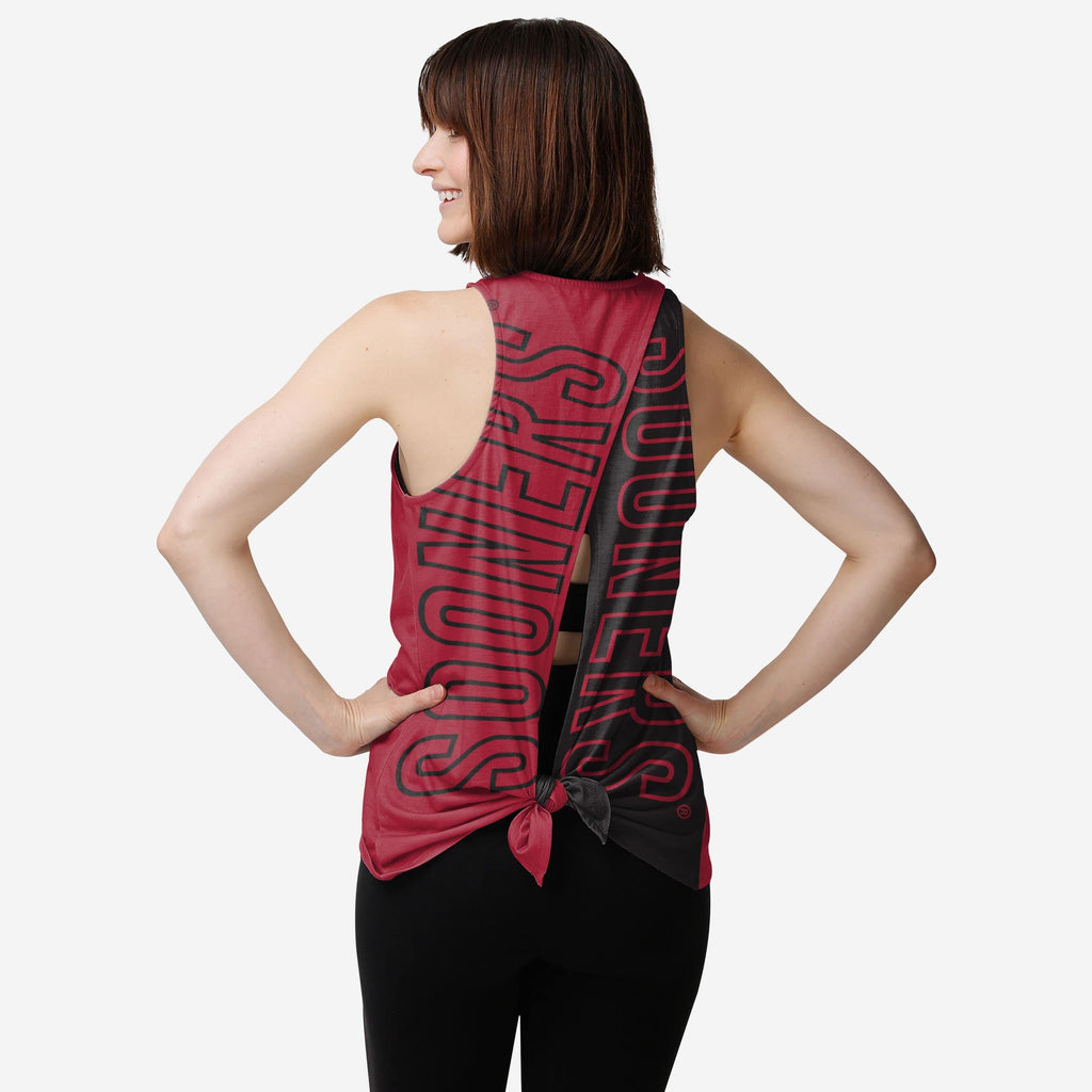 Oklahoma Sooners Womens Tie-Breaker Sleeveless Top FOCO S - FOCO.com