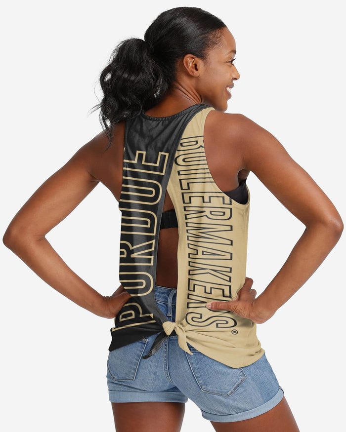 Purdue Boilermakers Womens Tie-Breaker Sleeveless Top FOCO S - FOCO.com