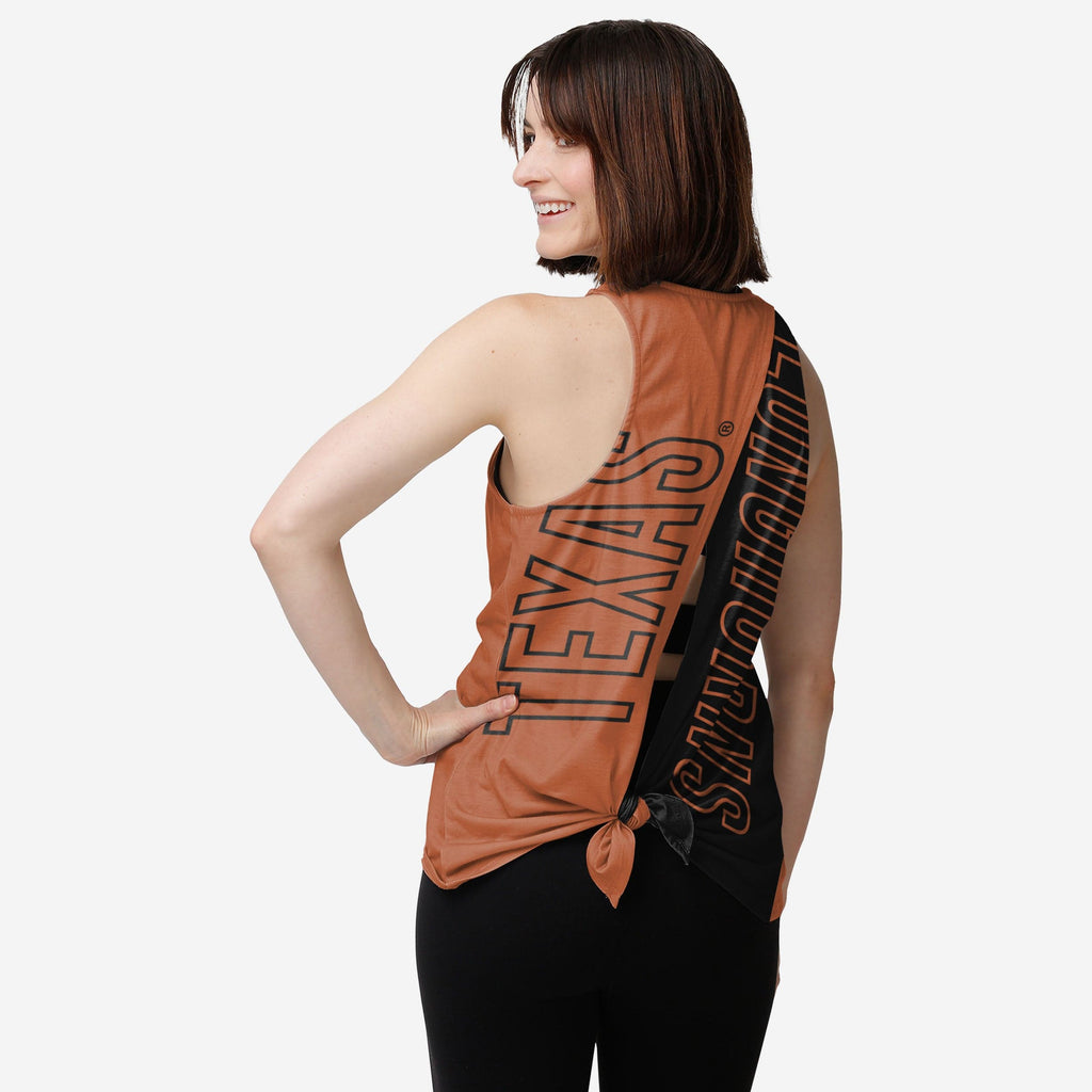 Texas Longhorns Womens Tie-Breaker Sleeveless Top FOCO S - FOCO.com