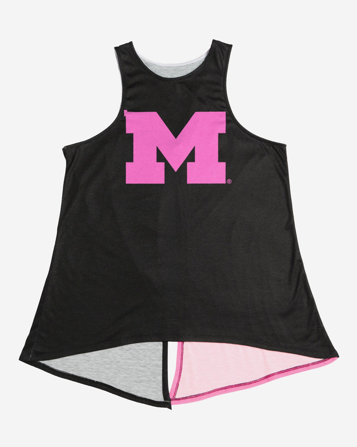 Michigan Wolverines Womens Highlights Tie-Breaker Sleeveless Top FOCO - FOCO.com