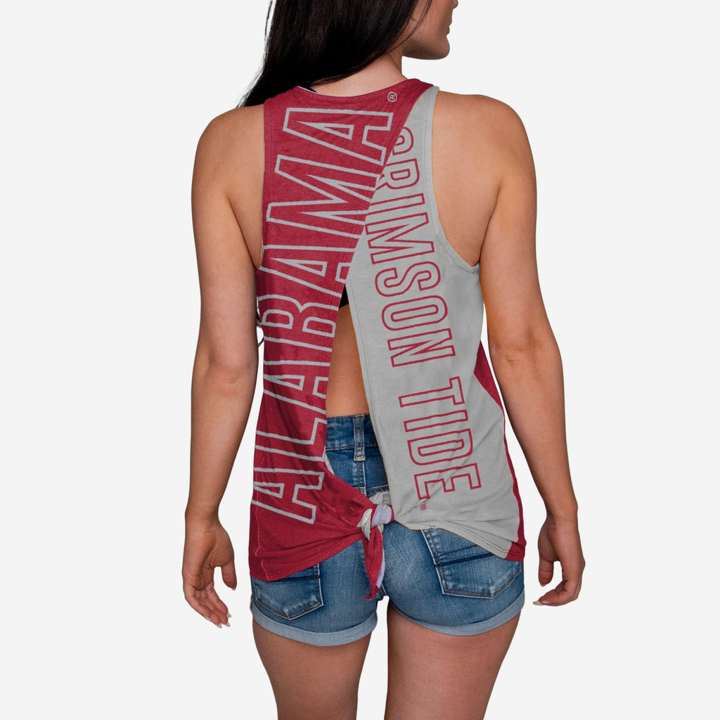 Alabama Crimson Tide 2020 Football National Champions Womens Colorblock Tie-Breaker Sleeveless Top FOCO S - FOCO.com