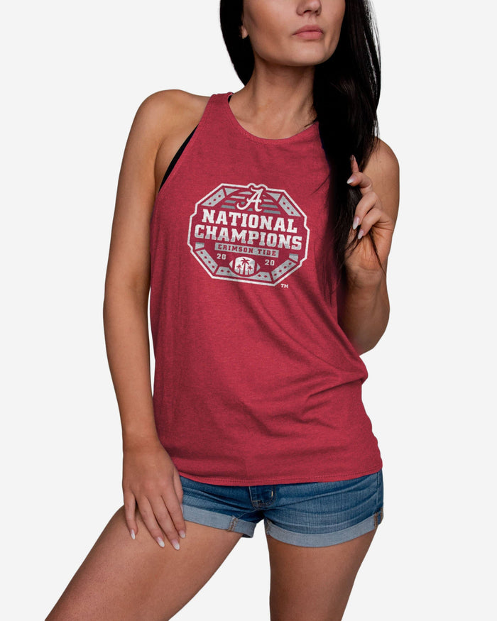 Alabama Crimson Tide 2020 Football National Champions Womens Colorblock Tie-Breaker Sleeveless Top FOCO - FOCO.com