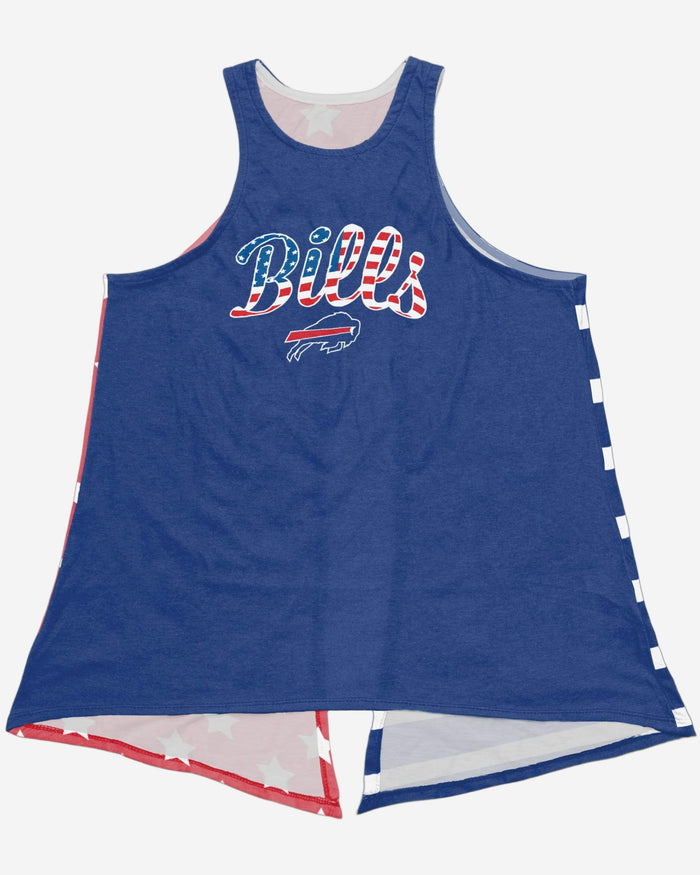 Buffalo Bills Womens Americana Tie-Breaker Sleeveless Top FOCO - FOCO.com