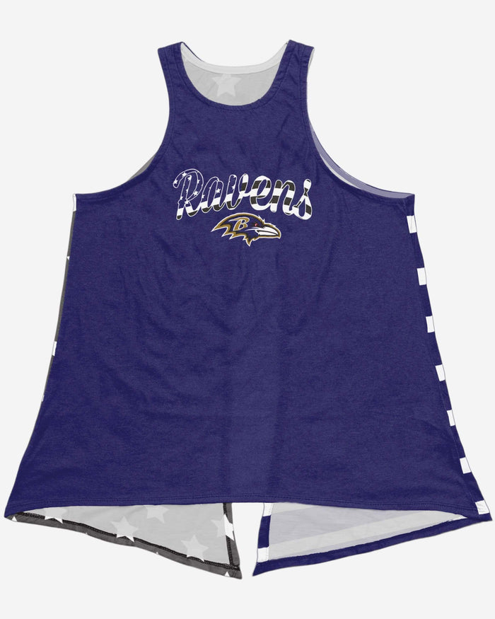 Baltimore Ravens Womens Americana Tie-Breaker Sleeveless Top FOCO - FOCO.com